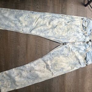 True Religion Light Blue Denim with Brown Patch Made in the USA